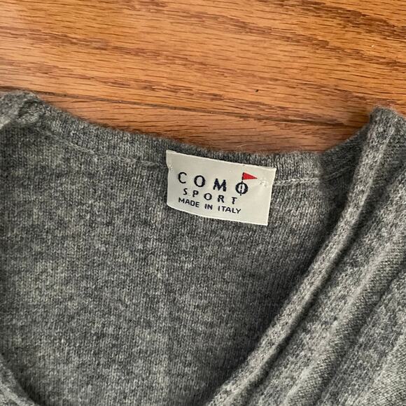 VTG Como Sport Italy Wool Cashmere Sweater Vest Womens M Grey For Repair or DIY - Picture 3 of 10